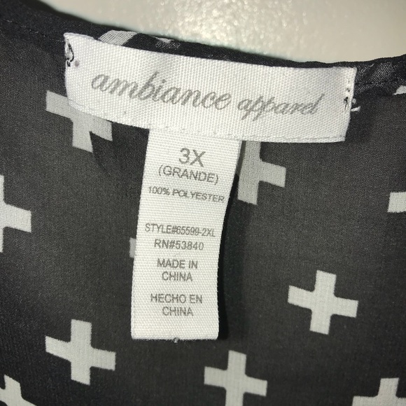 - Ambiance apparel sheer tank top Sz 3x - Picture 4 of 4